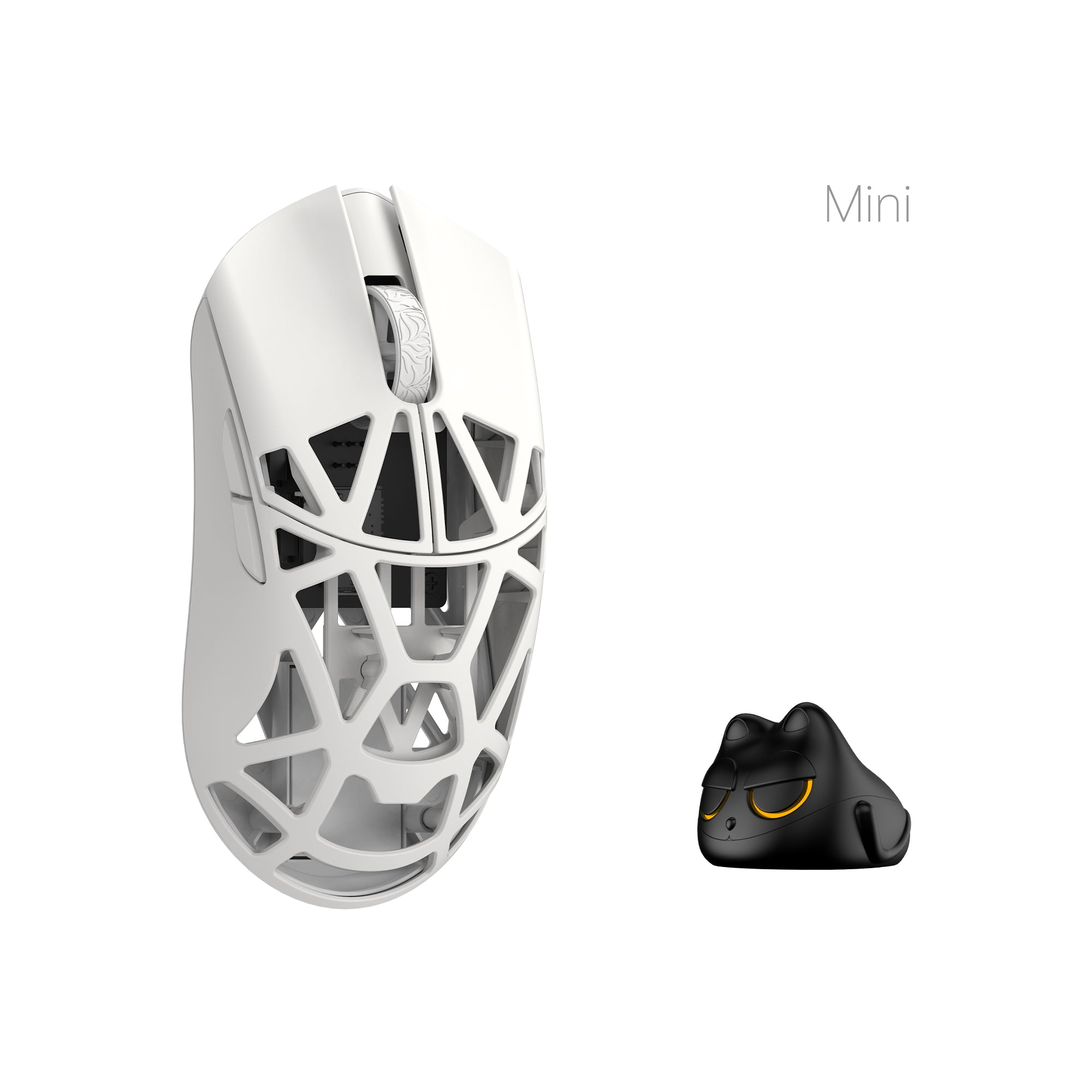 WLMOUSE Beast X Mini Pro Wireless Gaming Mouse Solid Side White Milky