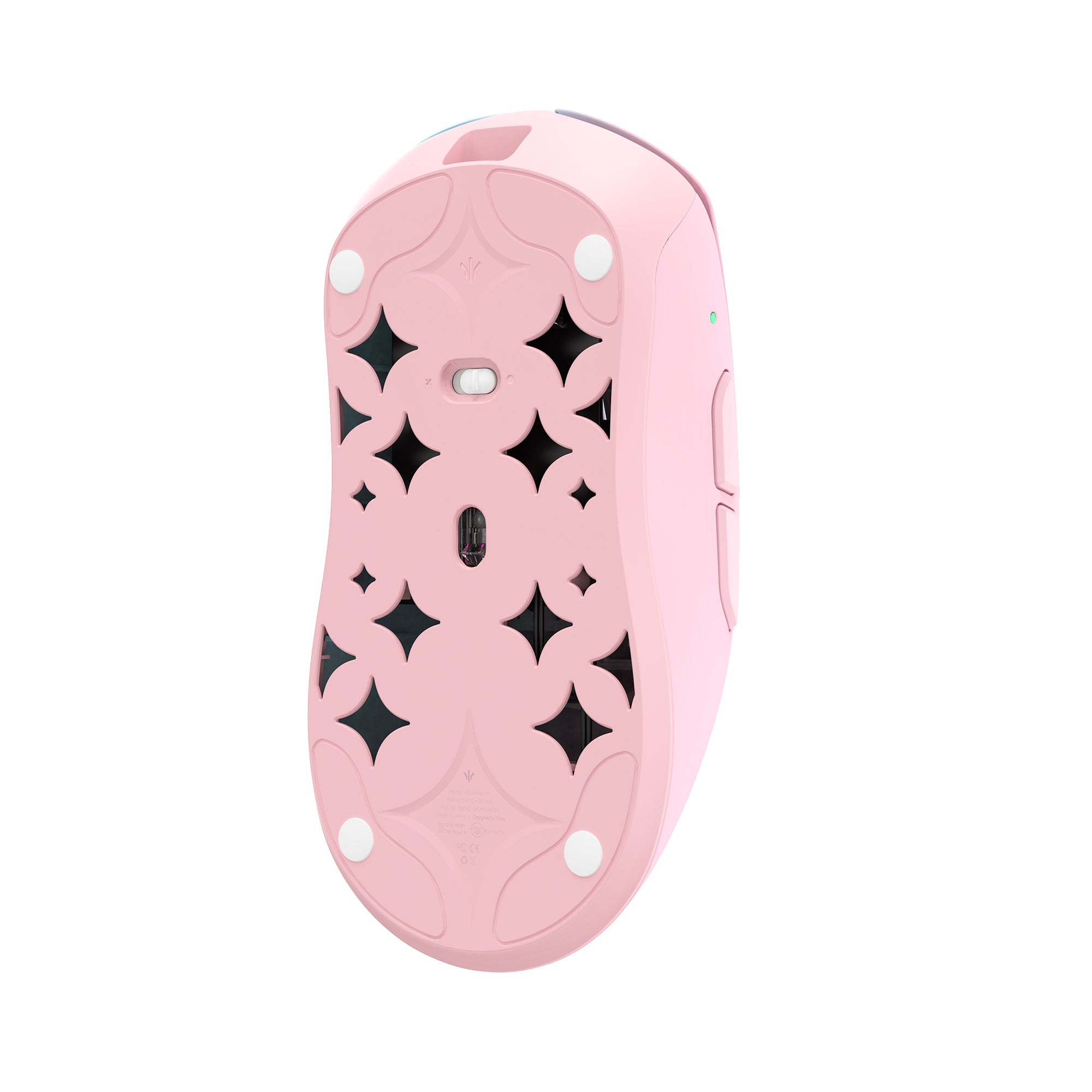 WLMOUSE HUAN M Stainless Magnesium Alloy Gaming Mouse - Blue/Pink