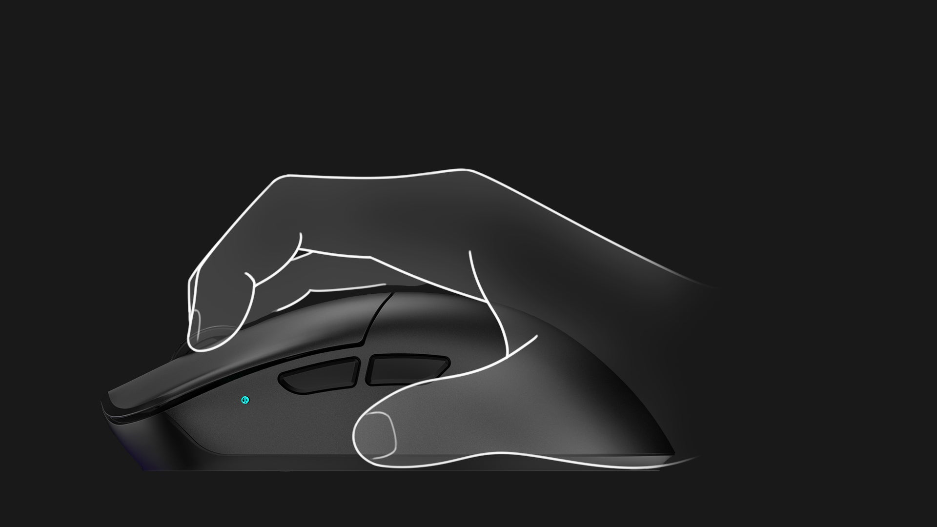 HUAN M 8K Wireless Gaming Mouse – Black | WLMOUSE