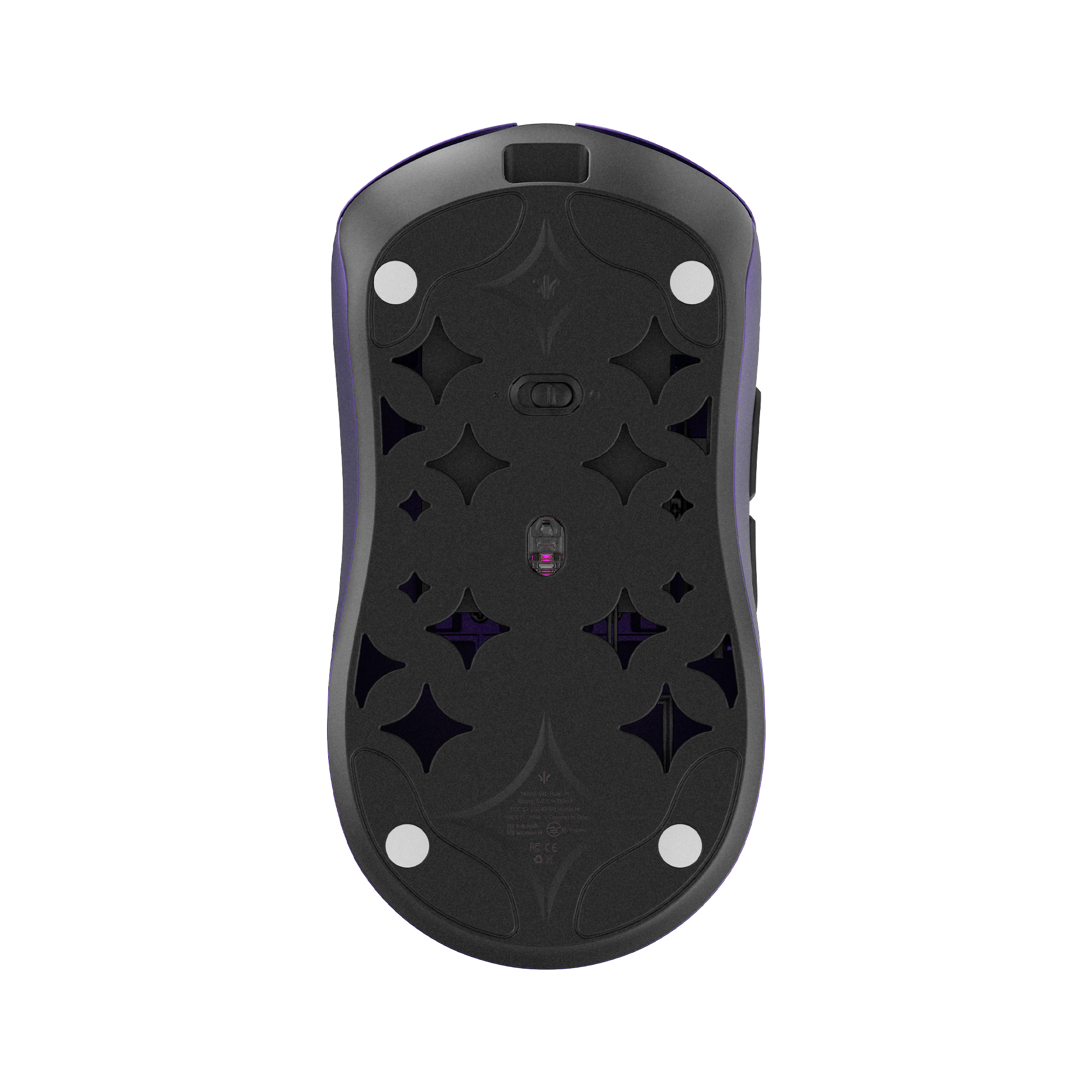 WLMOUSE HUAN M  Stainless Magnesium Alloy Gaming Mouse - Purple