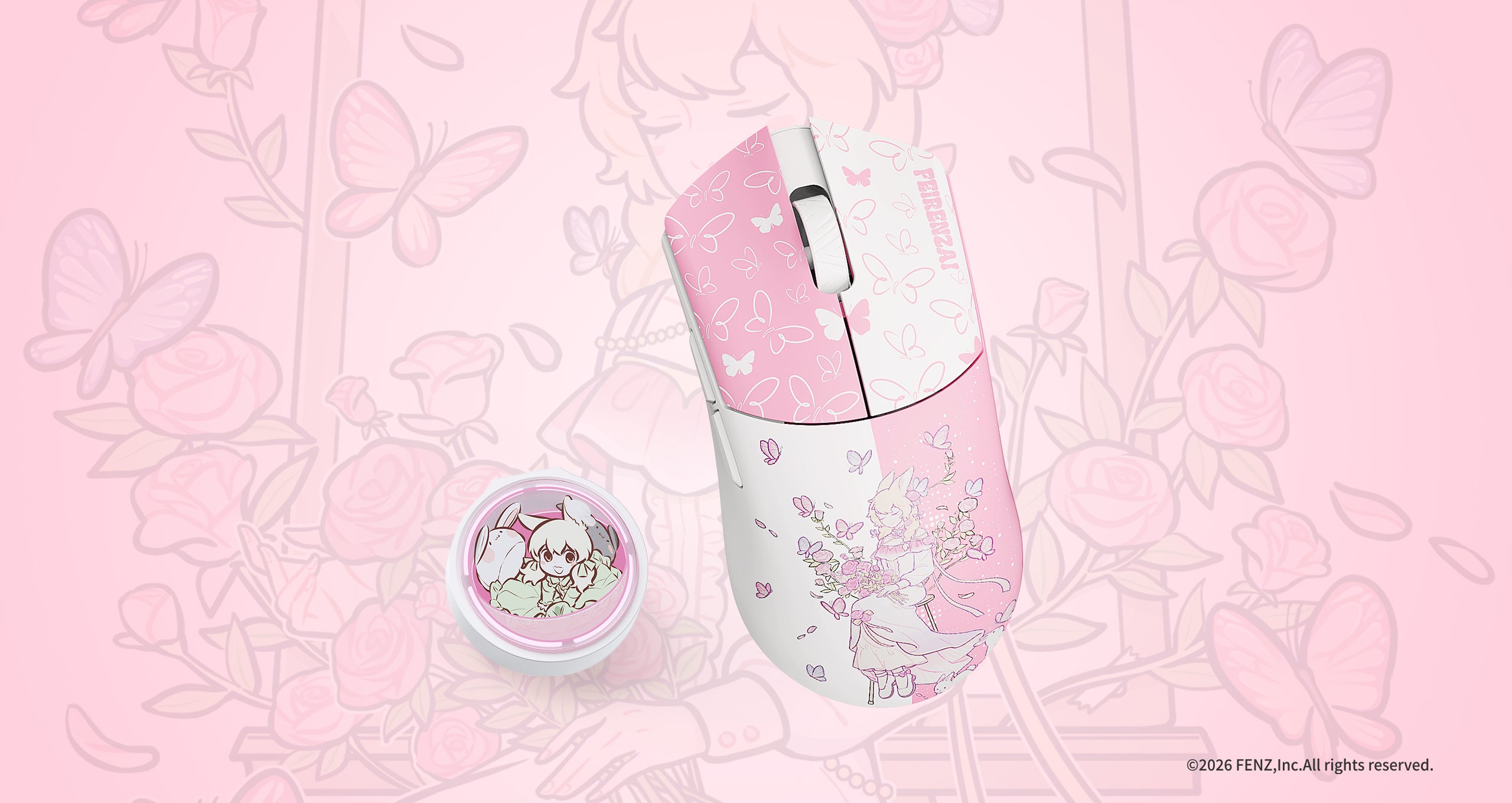 WLMOUSE Beast G Mini/Medium/Max Gaming Mouse X FEIRENZAI XY Pink