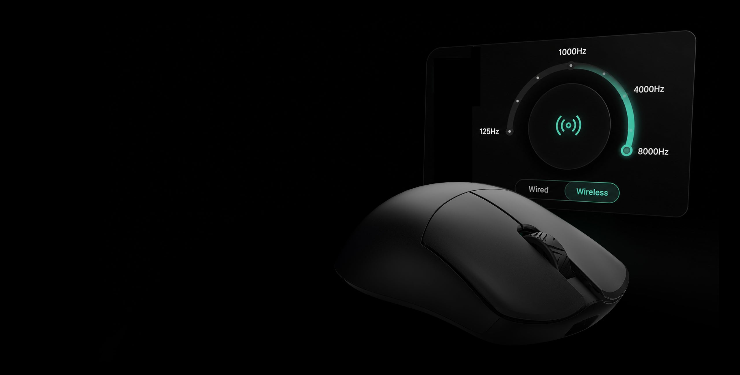 HUAN M 8K Wireless Gaming Mouse – Black | WLMOUSE