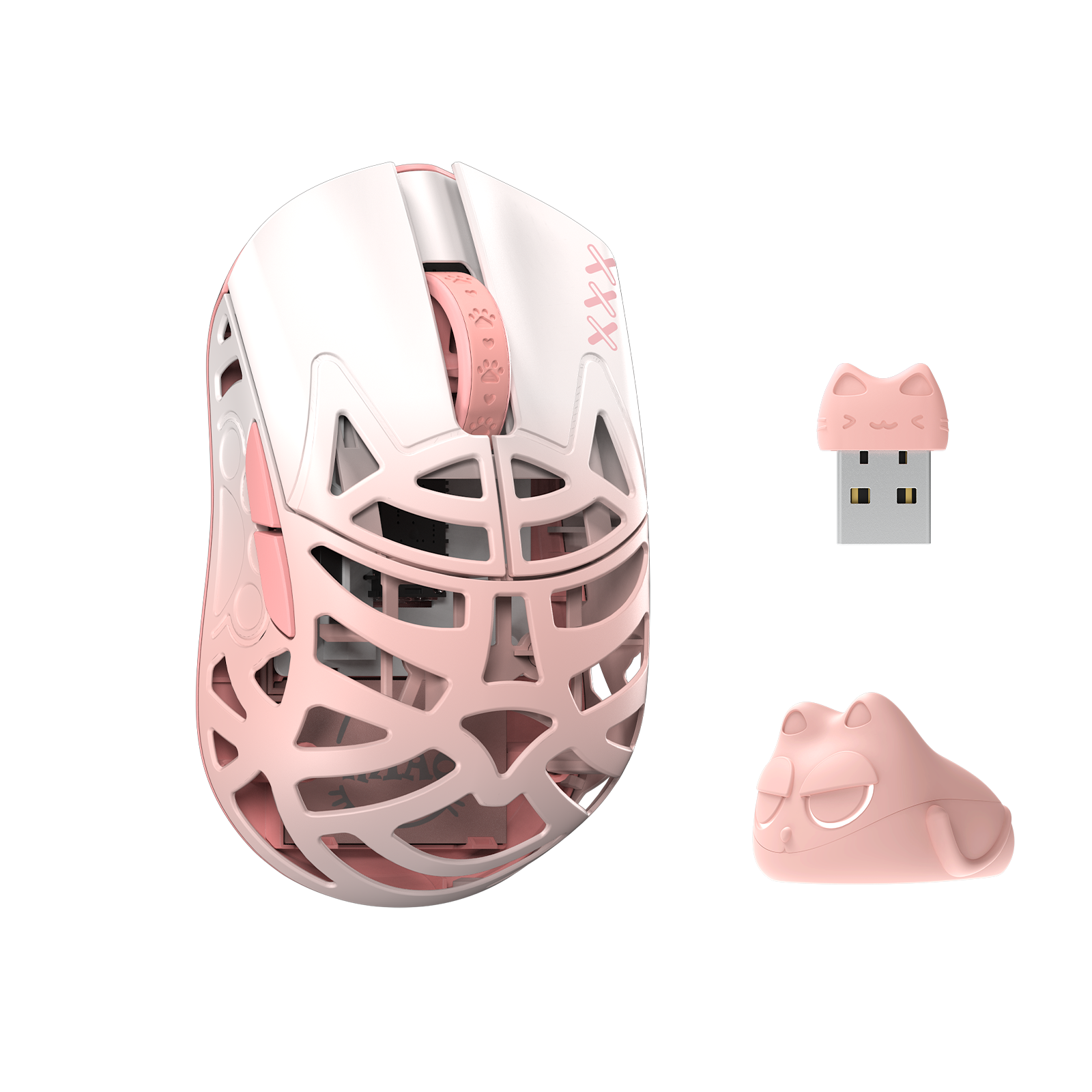 WLMOUSE Beast Miao Wireless Gaming Mouse White/Pink
