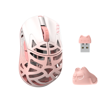 WLMOUSE Beast Miao Wireless Gaming Mouse White/Pink