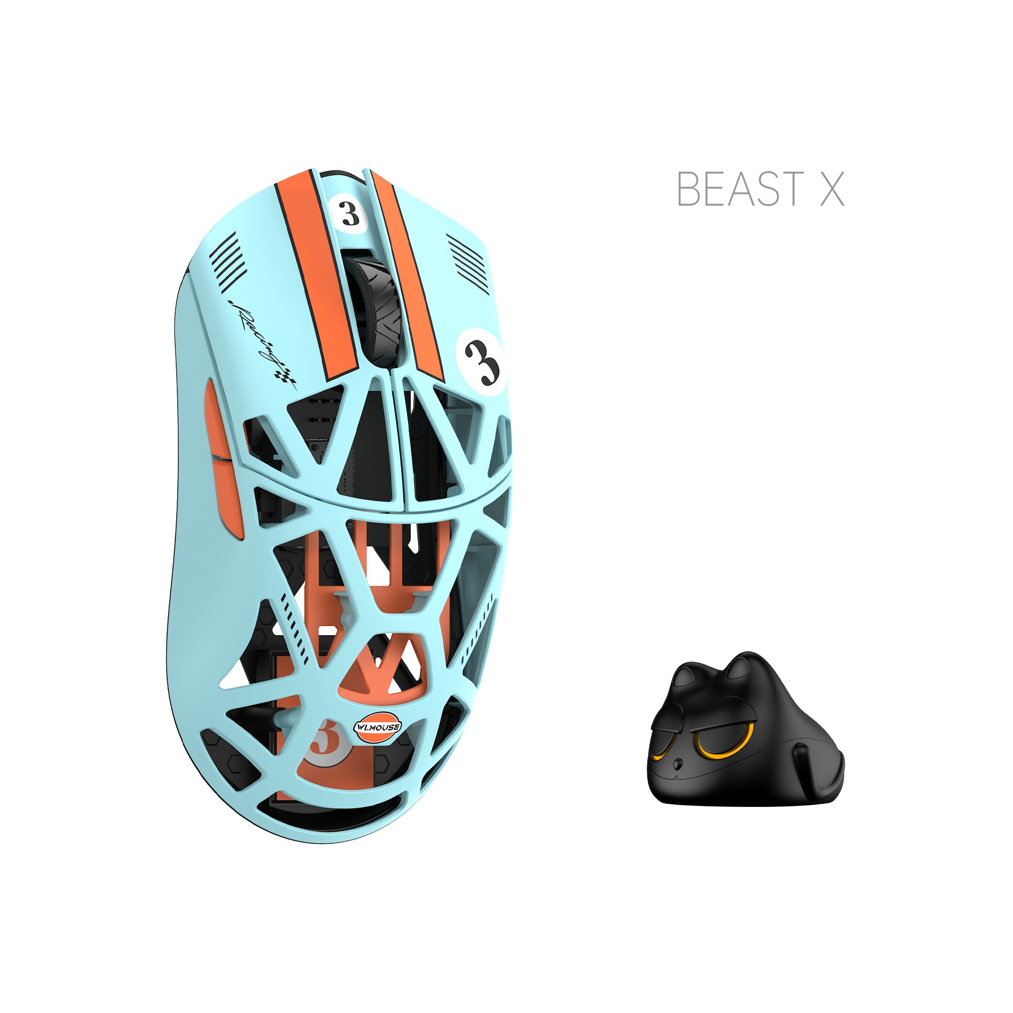 WLMOUSE Beast X Pro Wireless Gaming Mouse Orange/Blue