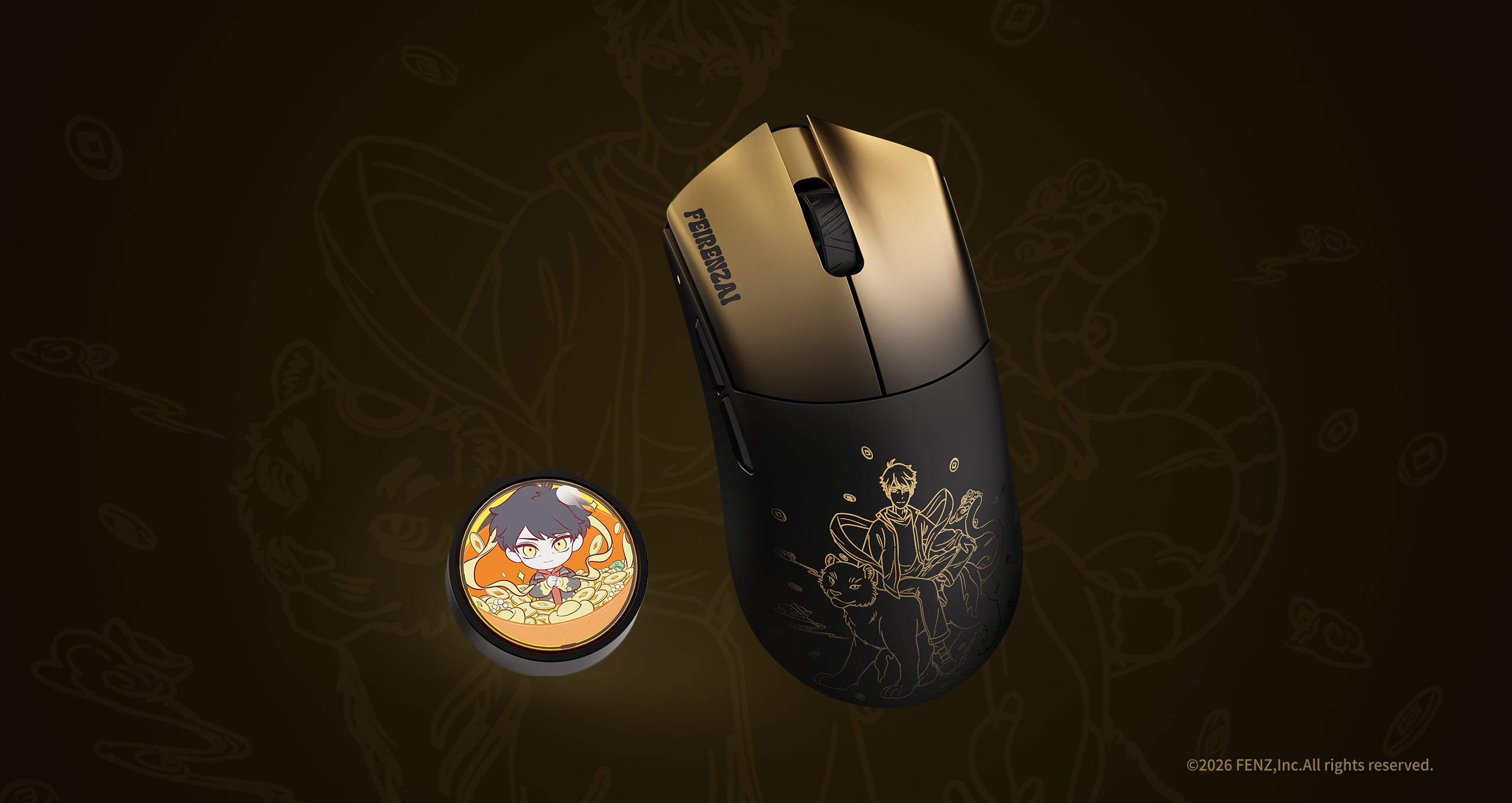 WLMOUSE Beast G Mini/Medium/Max Gaming Mouse X FEIRENZAI ZGM Black