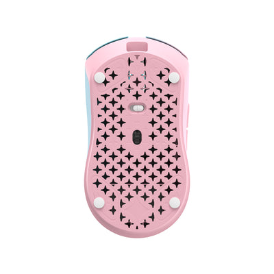 WLMOUSE HUAN Stainless Magnesium Alloy Gaming Mouse - Blue/Pink