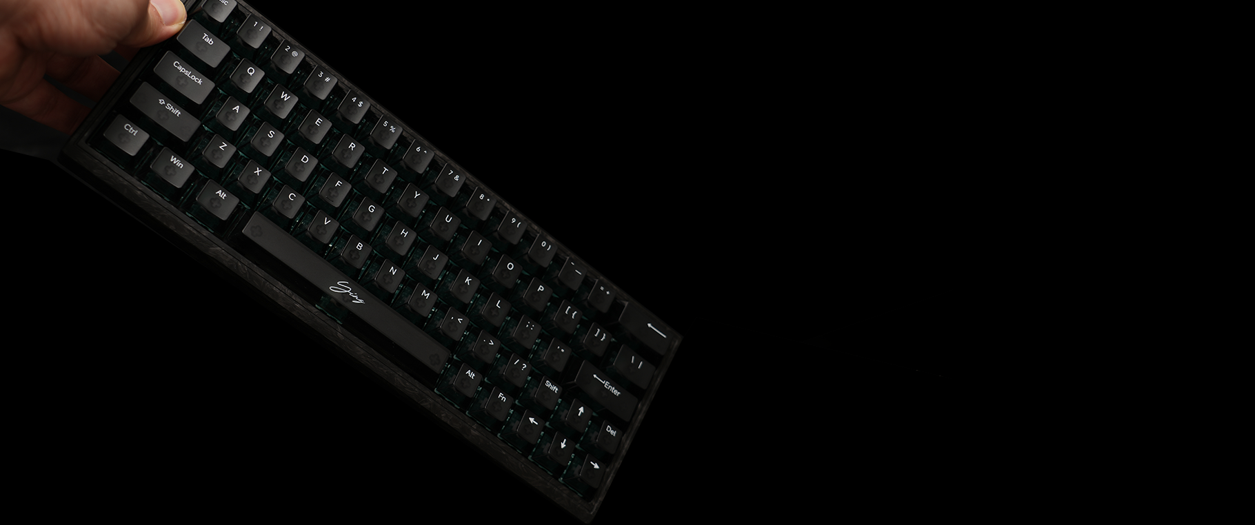 YING63 Forged Carbon Fiber Keyboard – WLmouse YING63 Forged Carbon Fiber Keyboard – WLmouse