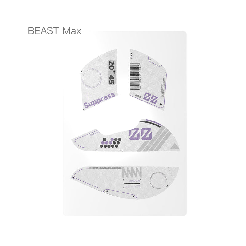 WLMOUSE Beast X Max(omron) white&yellow（WLMOUSE Beast X Mini 